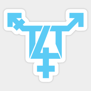 T4T  Symbol - Trans Love - Blue Sticker